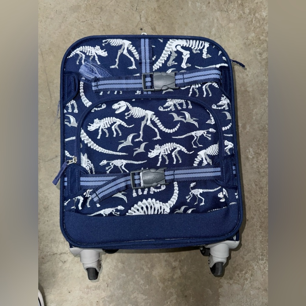 Mackenzie Navy Dino Bones Glow-in-the-Dark Spinner Luggage